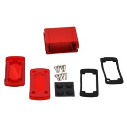 1 pcs : EXN-23350-RDP - Box Metal, Aluminum with Plastic, Polycarbonate Panels Infra-Red, Red End Panel(s) 2.705' L x 1.929' W (