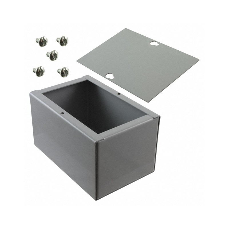 1 pcs : JB-3944 - Box Metal, Steel Gray Cover Included 4.000' L x 3.500' W (101.60mm x 88.90mm) X 6.000' (152.40mm)