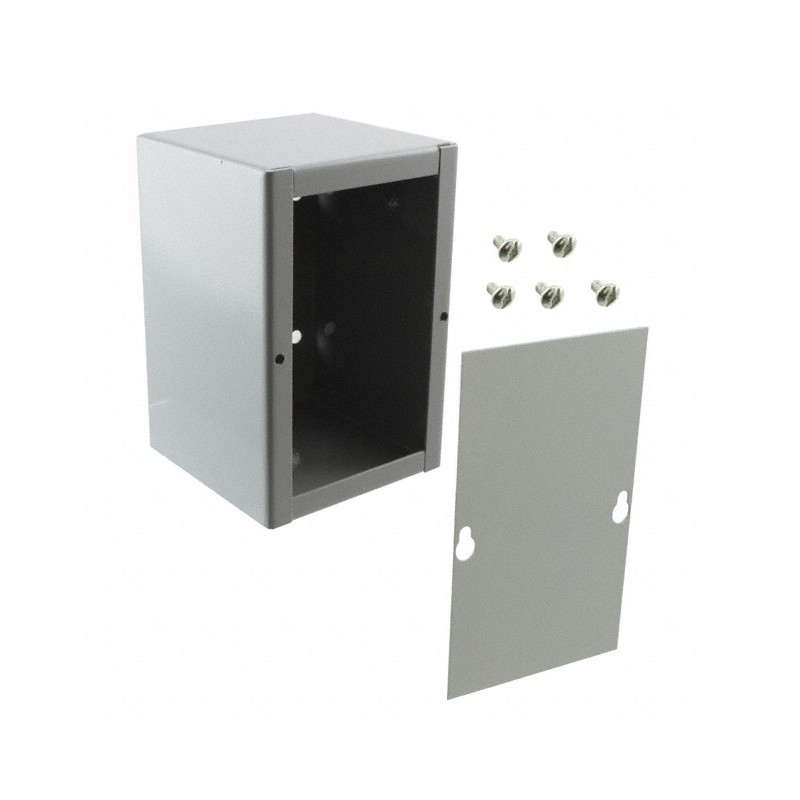 1 pcs : JB-3953 - Box Metal, Steel Gray Cover Included 4.000' L x 4.000' W (101.60mm x 101.60mm) X 6.000' (152.40mm)