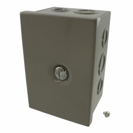 1 pcs : JBH-4944-KO - Box Metal, Steel Gray Hinged Door, Lid 4.000' L x 3.500' W (101.60mm x 88.90mm) X 6.000' (152.40mm)