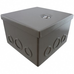 1 pcs : JBH-4955-KO - Box Metal, Steel Gray Hinged Door, Lid 6.000' L x 4.000' W (152.40mm x 101.60mm) X 6.000' (152.40mm)