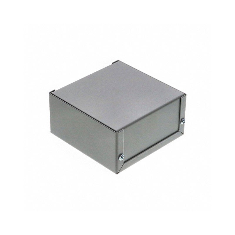 1 pcs : 1412J - Box Metal, Steel Gray U Shaped Pieces 3.990' L x 3.990' W (101.35mm x 101.35mm) X 2.010' (51.05mm)