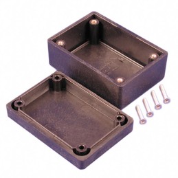 1 pcs : 1594RFIBBK - Box Plastic Black Cover Included 3.189' L x 2.205' W (81.00mm x 56.00mm) X 1.578' (40.08mm)