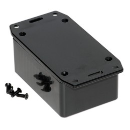 1 pcs : 1591LSFLBK - Box Plastic Black Cover Included 3.346' L x 2.205' W (85.00mm x 56.00mm) X 1.535' (38.99mm)