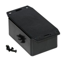 1 pcs : 1591LF2SBK - Box Plastic Black Cover Included 3.346' L x 2.205' W (85.00mm x 56.00mm) X 1.594' (40.50mm)