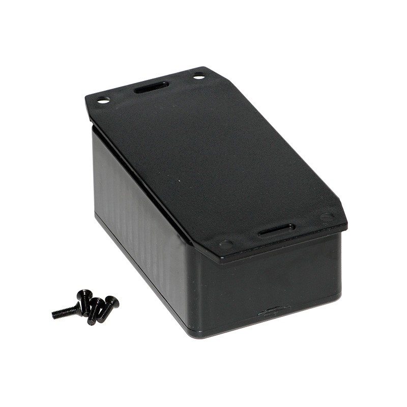 1 pcs : 1591LF2BK - Box Plastic Black Cover Included 3.346' L x 2.205' W (85.00mm x 56.00mm) X 1.594' (40.50mm)