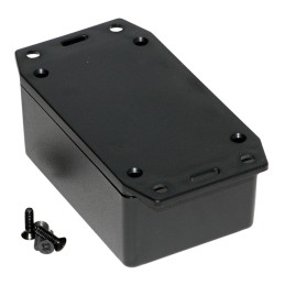 1 pcs : 1591XXLFLBK - Box Plastic Black Cover Included 3.427' L x 2.279' W (87.05mm x 57.89mm) X 1.604' (40.75mm)