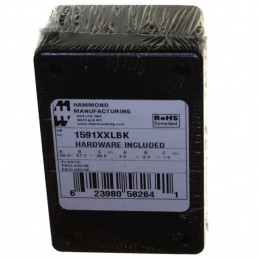 1 pcs : 1591XXLBK - Box Plastic Black Cover Included 3.427' L x 2.279' W (87.05mm x 57.89mm) X 1.604' (40.75mm)