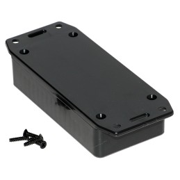 1 pcs : 1591ASFLBK - Box Plastic Black Cover Included 3.937' L x 1.969' W (100.00mm x 50.00mm) X 0.977' (24.82mm)