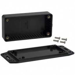1 pcs : 1591AFLBK - Box Plastic Black Cover Included 3.937' L x 1.969' W (100.00mm x 50.00mm) X 0.977' (24.82mm)