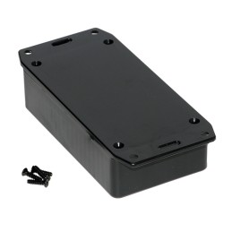 1 pcs : 1591BSFLBK - Box Plastic Black Cover Included 4.409' L x 2.441' W (111.99mm x 62.00mm) X 1.213' (30.81mm)