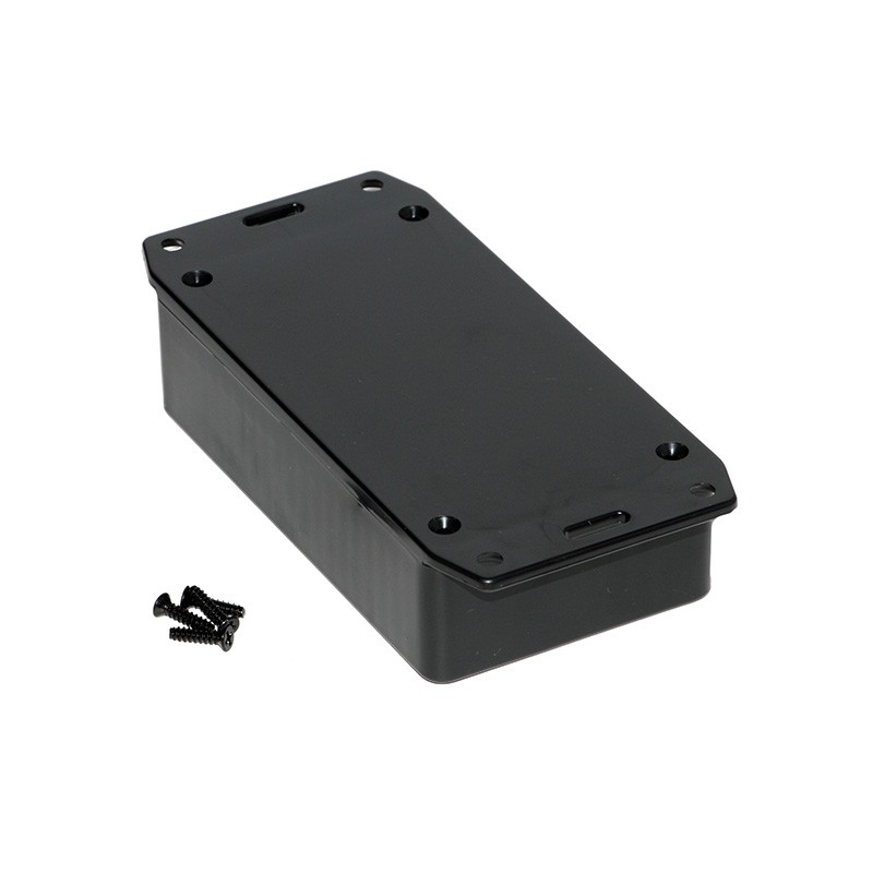 1 pcs : 1591BSFLBK - Box Plastic Black Cover Included 4.409' L x 2.441' W (111.99mm x 62.00mm) X 1.213' (30.81mm)