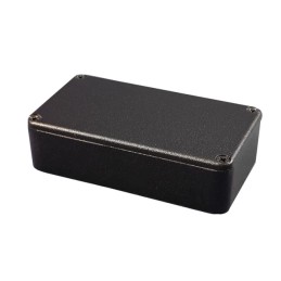 1 pcs : 1591XXSBK - Box Plastic Black Cover Included 4.430' L x 3.332' W (112.52mm x 84.63mm) X 1.732' (43.99mm)