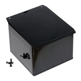 1 pcs : 1591VF2BK - Box Plastic Black Cover Included 4.695' L x 4.724' W (119.25mm x 119.99mm) X 3.759' (95.48mm)