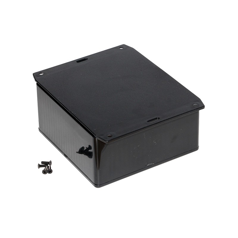 1 pcs : 1591UF2BK - Box Plastic Black Cover Included 4.707' L x 4.724' W (119.56mm x 119.99mm) X 2.381' (60.48mm)