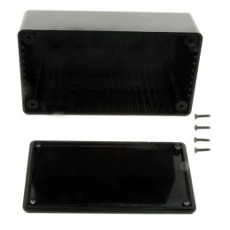 1 pcs : 1591CSBK - Box Plastic Black Cover Included 4.724' L x 2.559' W (120.00mm x 65.00mm) X 1.567' (39.80mm)