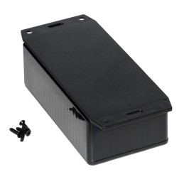 1 pcs : 1591CF2SBK - Box Plastic Black Cover Included 4.724' L x 2.559' W (120.00mm x 65.00mm) X 1.626' (41.30mm)
