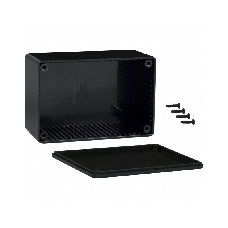 1 pcs : 1591TSBK - Box Plastic Black Cover Included 4.724' L x 3.157' W (120.00mm x 80.19mm) X 2.311' (58.70mm)
