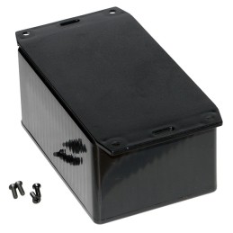 1 pcs : 1591TF2BK - Box Plastic Black Cover Included 4.724' L x 3.157' W (120.00mm x 80.19mm) X 2.371' (60.22mm)