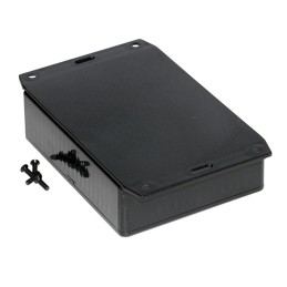 1 pcs : 1591GF2BK - Box Plastic Black Cover Included 4.735' L x 3.685' W (120.02mm x 93.60mm) X 1.397' (35.48mm)