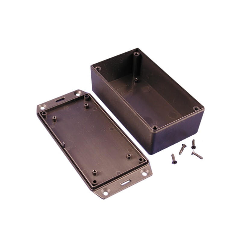 1 pcs : 1591XXCSFLBK - Box Plastic Black Cover Included 4.781' L x 2.636' W (121.44mm x 66.95mm) X 1.644' (41.76mm)