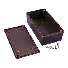 1 pcs : 1591XXCSBK - Box Plastic Black Cover Included 4.781' L x 2.636' W (121.44mm x 66.95mm) X 1.644' (41.76mm)