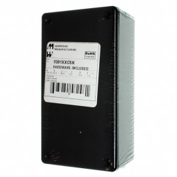 1 pcs : 1591XXCBK - Box Plastic Black Cover Included 4.781' L x 2.636' W (121.44mm x 66.95mm) X 1.644' (41.76mm)