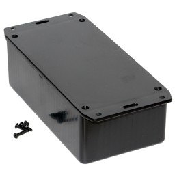 1 pcs : 1591DSFLBK - Box Plastic Black Cover Included 5.906' L x 3.150' W (150.01mm x 80.01mm) X 1.969' (50.00mm)