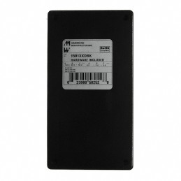 1 pcs : 1591XXDBK - Box Plastic Black Cover Included 6.001' L x 3.245' W (152.43mm x 82.42mm) X 2.057' (52.25mm)