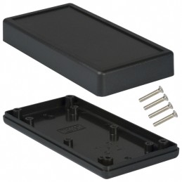 1 pcs : 1599BBK - Box Plastic Black Hand Held, Split Sides 5.118' L x 2.559' W (130.00mm x 65.00mm) X 1.004' (25.50mm)