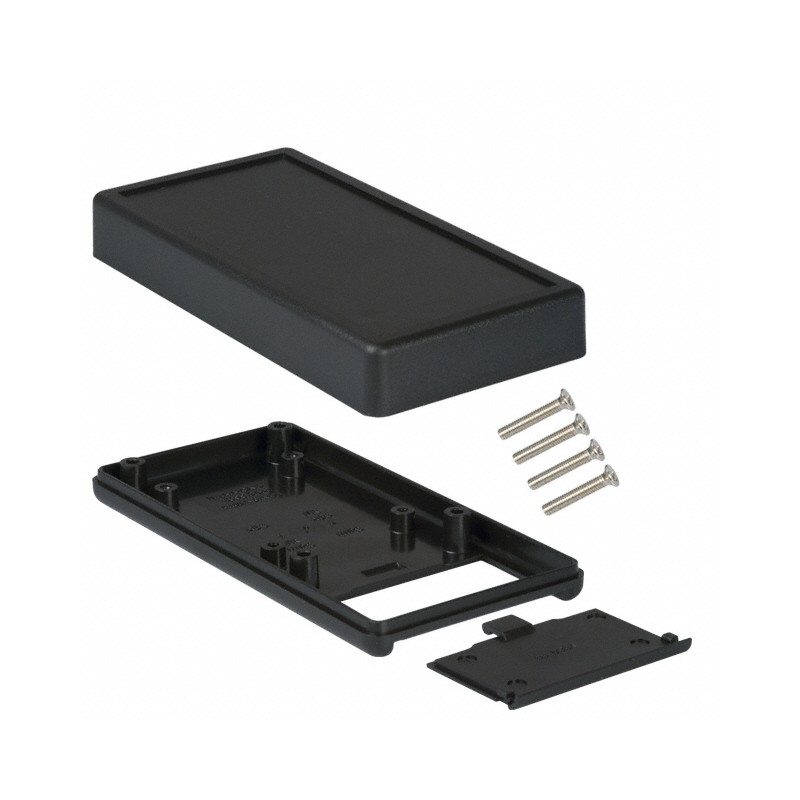 1 pcs : 1599BBKBAT - Box Plastic Black Hand Held, Split Sides 5.118' L x 2.559' W (130.00mm x 65.00mm) X 1.004' (25.50mm)