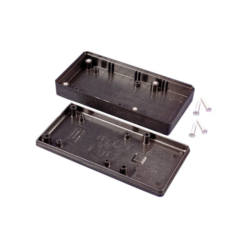 1 pcs : 1599RFIBBKBAT - Box Plastic Black Hand Held, Split Sides 5.118' L x 2.559' W (130.00mm x 65.00mm) X 1.004' (25.50mm)