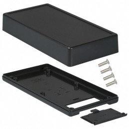 1 pcs : 1599EBKBAT - Box Plastic Black Hand Held, Split Sides 6.693' L x 3.366' W (170.00mm x 85.50mm) X 1.368' (34.75mm)