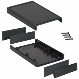 1 pcs : 1593NBK - Box Plastic Black Hand Held, Split Sides and End Panel(s) 4.380' L x 2.953' W (111.25mm x 75.00mm) X 0.992' (2