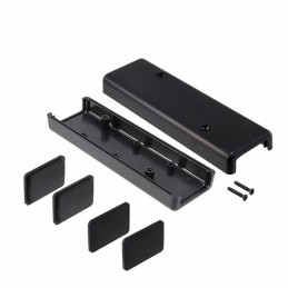 1 pcs : 1593DBK - Box Plastic Black Hand Held, Split Sides and End Panel(s) 4.488' L x 1.406' W (114.00mm x 35.71mm) X 1.016' (2