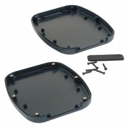 1 pcs : 1599TABMBK - Box Plastic Black Hand Held, Split Sides and End Panel(s) 6.692' L x 5.315' W (169.98mm x 135.00mm) X 1.063