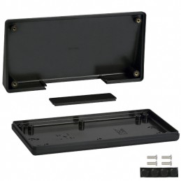 1 pcs : 1599ETSBK - Box Plastic Black Hand Held, Split Sides, Slanted Top 6.693' L x 3.366' W (170.00mm x 85.50mm) X 1.368' (34.