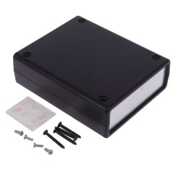 1 pcs : 1593BBALBK - Box Plastic Black Split Sides and End Panel(s) 3.750' L x 3.040' W (95.25mm x 77.22mm) X 1.180' (29.97mm)