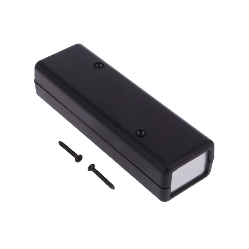 1 pcs : 1593DALBK - Box Plastic Black Split Sides and End Panel(s) 4.490' L x 1.410' W (114.05mm x 35.81mm) X 1.020' (25.91mm)