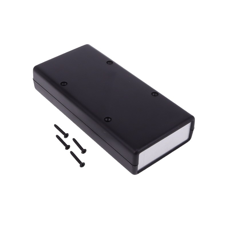 1 pcs : 1593XALBK - Box Plastic Black Split Sides and End Panel(s) 5.520' L x 2.610' W (140.21mm x 66.29mm) X 1.100' (27.94mm)