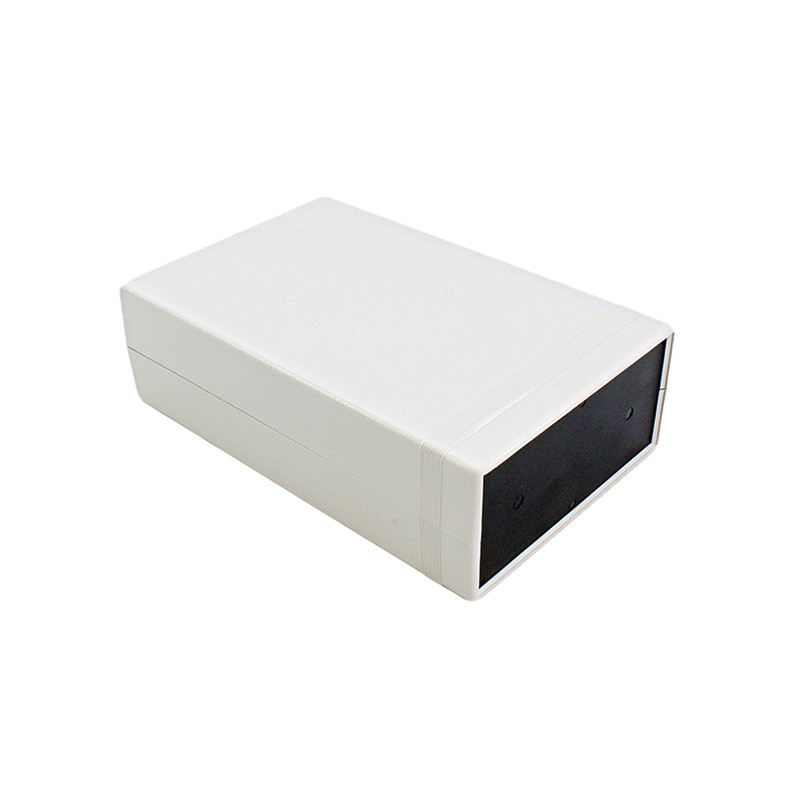 1 pcs : 1598GSGYPBK - Box Plastic Black, Gray Split Sides and End Panel(s) 9.831' L x 6.260' W (249.71mm x 159.00mm) X 2.953' (7