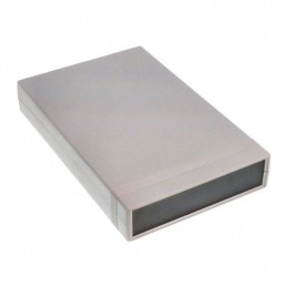 1 pcs : 1598FSGYPBK - Box Plastic Black, Gray Split Sides and End Panel(s) 9.831' L x 6.270' W (249.71mm x 159.26mm) X 1.610' (4