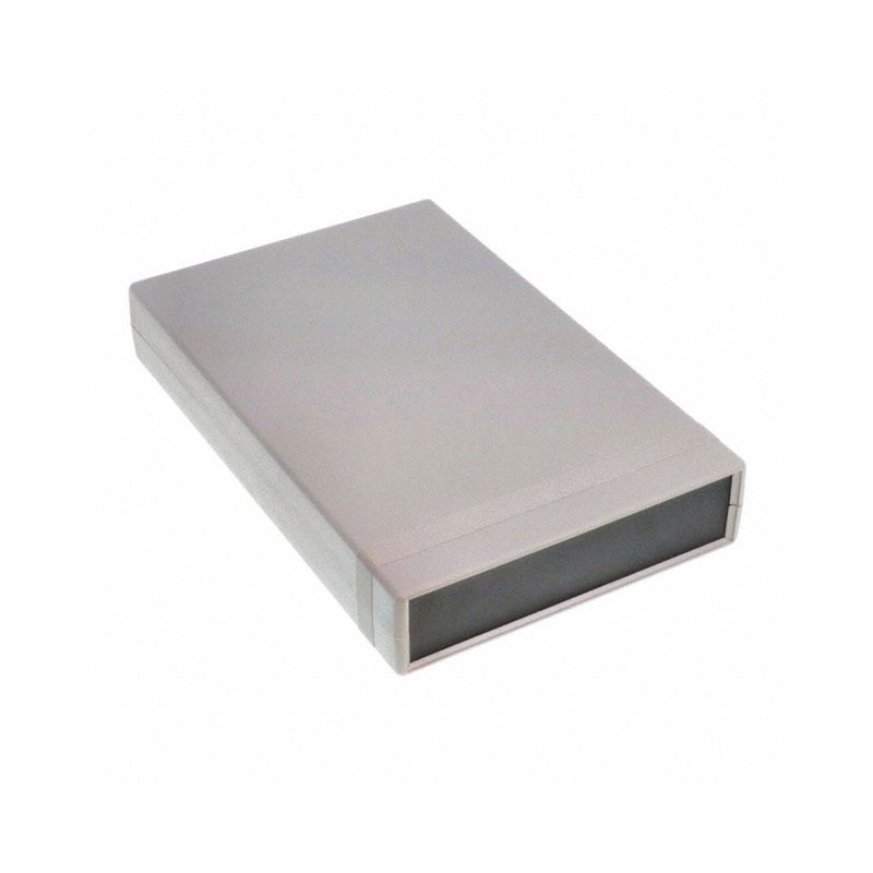 1 pcs : 1598FSGYPBK - Box Plastic Black, Gray Split Sides and End Panel(s) 9.831' L x 6.270' W (249.71mm x 159.26mm) X 1.610' (4