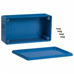 1 pcs : 1591CBU - Box Plastic Blue Cover Included 4.724' L x 2.559' W (120.00mm x 65.00mm) X 1.567' (39.80mm)