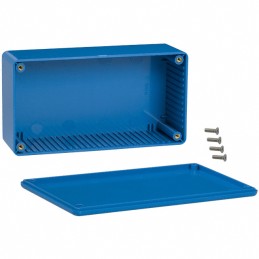 1 pcs : 1591DBU - Box Plastic Blue Cover Included 5.906' L x 3.150' W (150.01mm x 80.01mm) X 1.969' (50.00mm)
