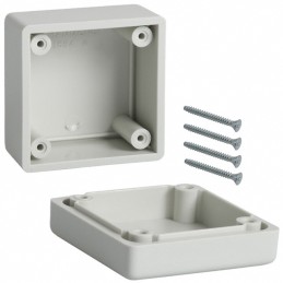 1 pcs : 1594ASGY - Box Plastic Gray Cover Included 2.205' L x 2.205' W (56.00mm x 56.00mm) X 1.578' (40.08mm)