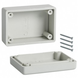 1 pcs : 1594BSGY - Box Plastic Gray Cover Included 3.189' L x 2.205' W (81.00mm x 56.00mm) X 1.578' (40.08mm)