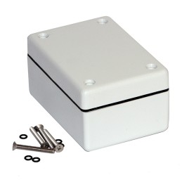 1 pcs : 1594BWGY - Box Plastic Gray Cover Included 3.189' L x 2.205' W (81.00mm x 56.00mm) X 1.578' (40.08mm)