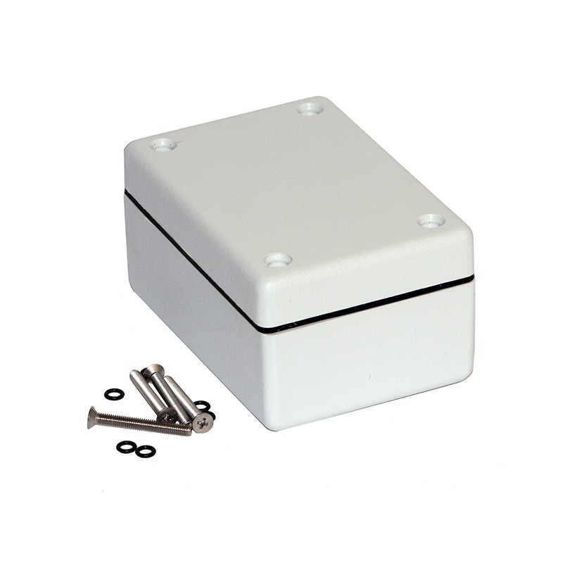 1 pcs : 1594BWGY - Box Plastic Gray Cover Included 3.189' L x 2.205' W (81.00mm x 56.00mm) X 1.578' (40.08mm)