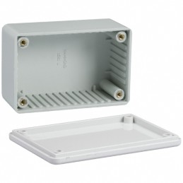 1 pcs : 1591MGY - Box Plastic Gray Cover Included 3.339' L x 2.205' W (84.80mm x 56.00mm) X 1.023' (25.98mm)